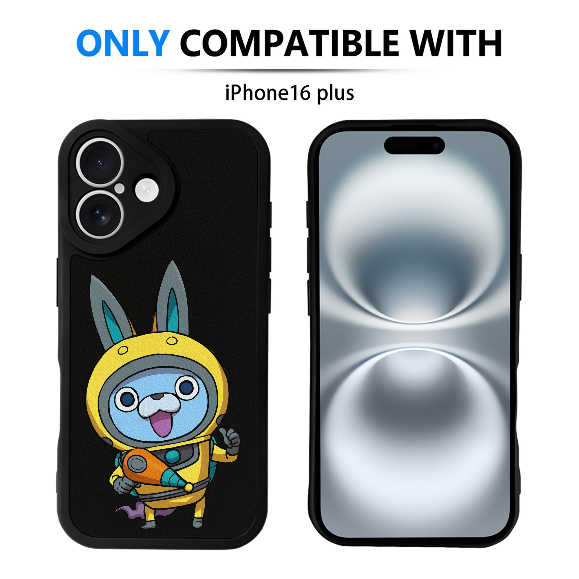 （画像用） 妖怪ウォッチ Yo-kai Watch 【iPhone 16シリーズ対応】シリコンスマホケース（レザー調） 材質：シリコン
